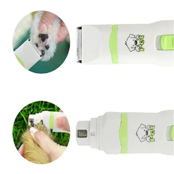 Electric Dog Nail Grinder & Clipper Set - 2-in-1 Home Grooming