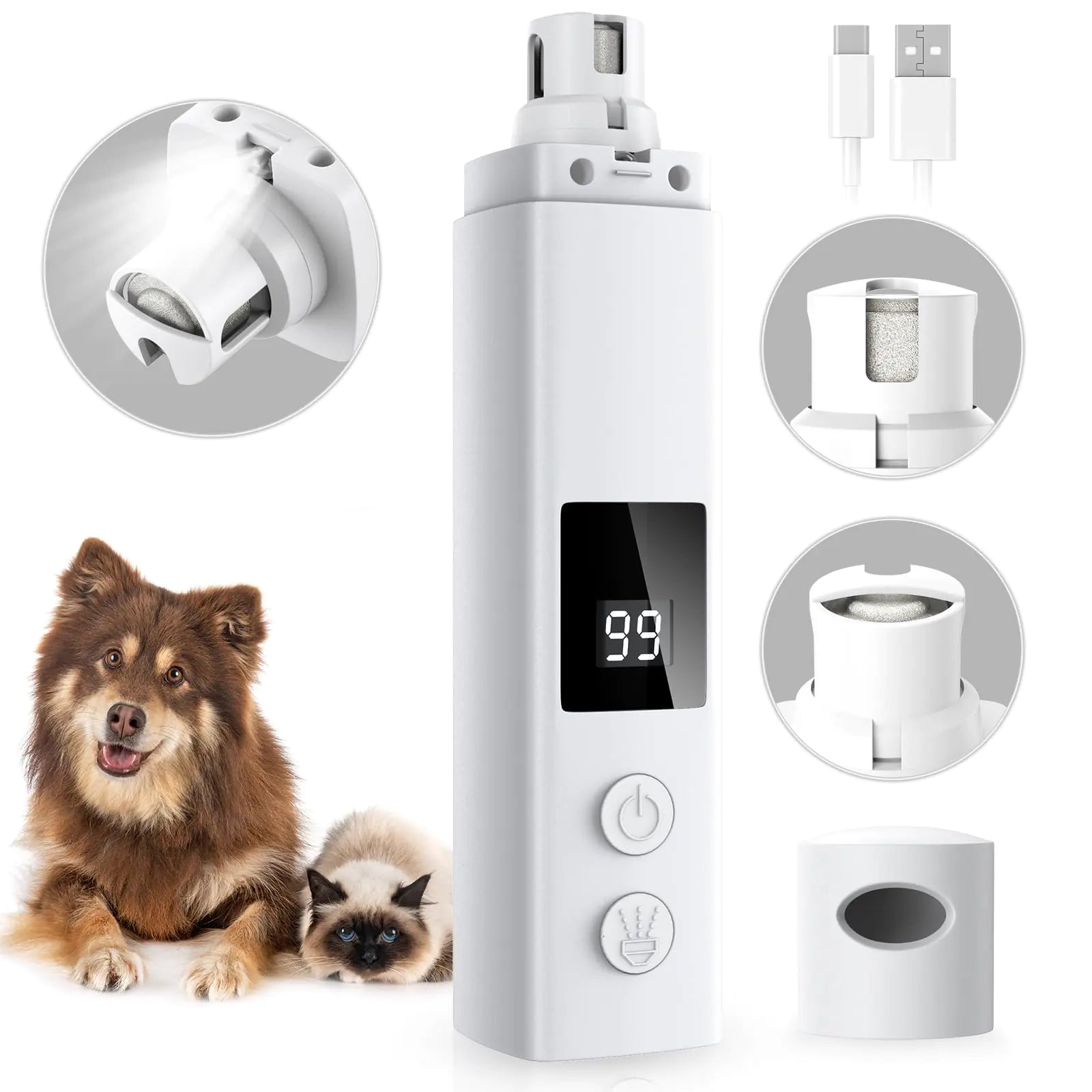 Quiet Dog Nail Grinder - Pain-Free Professional Trimming at Home
